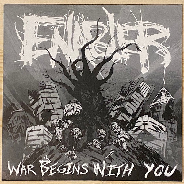 Enabler - War Begins With You (7"VINYL) *TRANSPARENT RED / #4/50* | Mint (M) Mint (M)-The Happy Cap