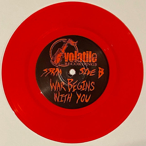 Enabler - War Begins With You (7"VINYL) *TRANSPARENT RED / #4/50* | Mint (M) Mint (M)-The Happy Cap