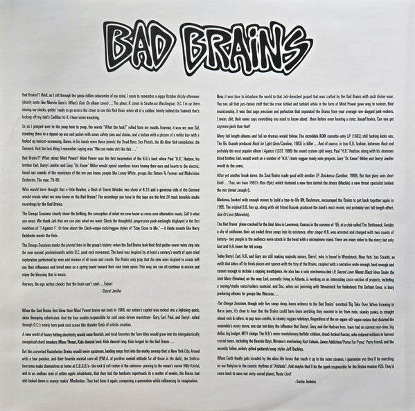 Bad Brains - Omega Sessions (RED VINYL, ETCHED) | Mint (M) Mint (M)-The Happy Cap