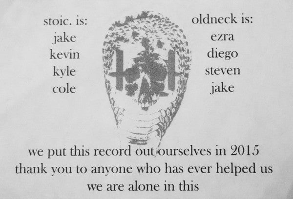 Stoic (5) - Stoic / Oldneck Split (WHITE W/ GREEN SPLATTER VINYL 7") | Mint (M) Mint (M)-The Happy Cap