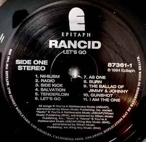 Rancid - Let's Go (20th Anniversary Reissue VINYL) |-The Happy Cap