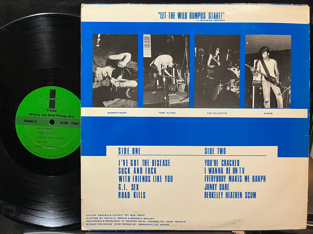 Fang - Where The Wild Things Are (VINYL LP BONER FANG 2) | USED Excellent (EX) Excellent (EX)-The Happy Cap