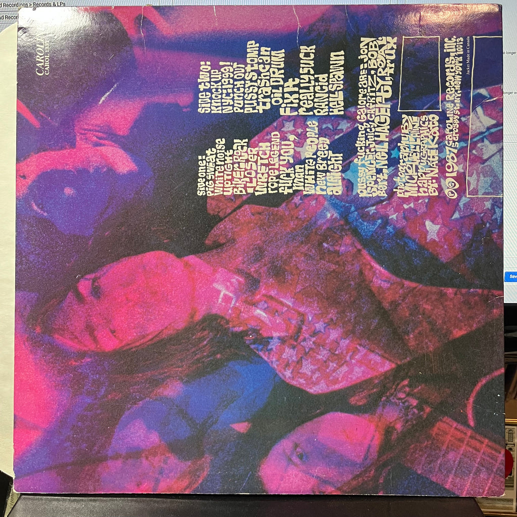 Pussy Galore (2) - Right Now! (VINYL) | Near Mint- (NM-) Excellent+ (EX+)-The Happy Cap
