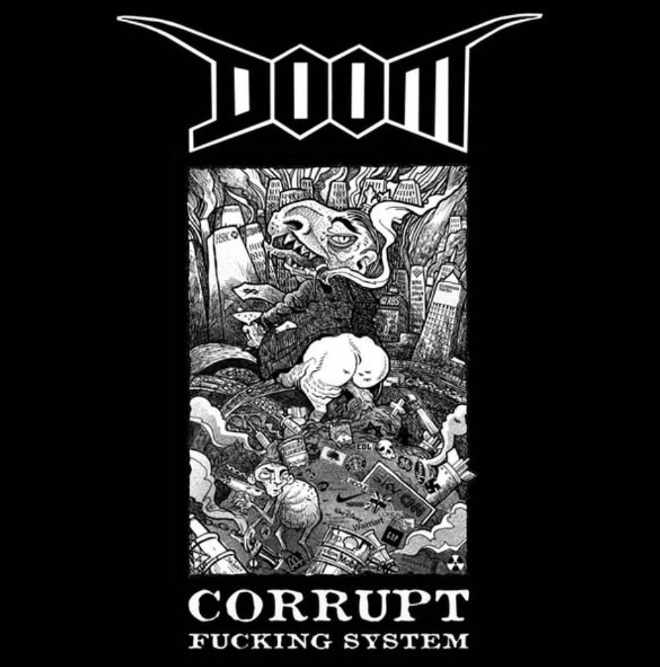 Doom - Corrupt Fucking System (VINYL LP DOGMA DESTROYER D.D.R.027LP 2014) | USED Near Mint (NM or M-) Near Mint (NM)-The Happy Cap