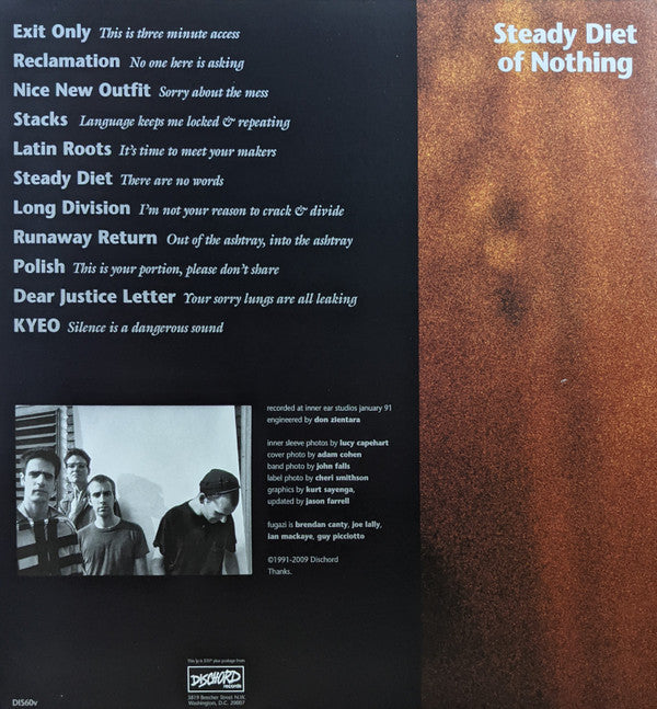 Fugazi - Steady Diet Of Nothing | Mint (M) Mint (M)-The Happy Cap