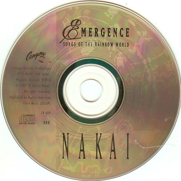 R. Carlos Nakai - Emergence: Songs Of The Rainbow World - Native American Flute Music (CD) | Near Mint (NM) Near Mint (NM)-The Happy Cap