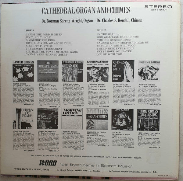 Dr. Norman Söreng Wright - Cathedral Organ And Chimes | Mint (M) Near Mint (NM)-The Happy Cap