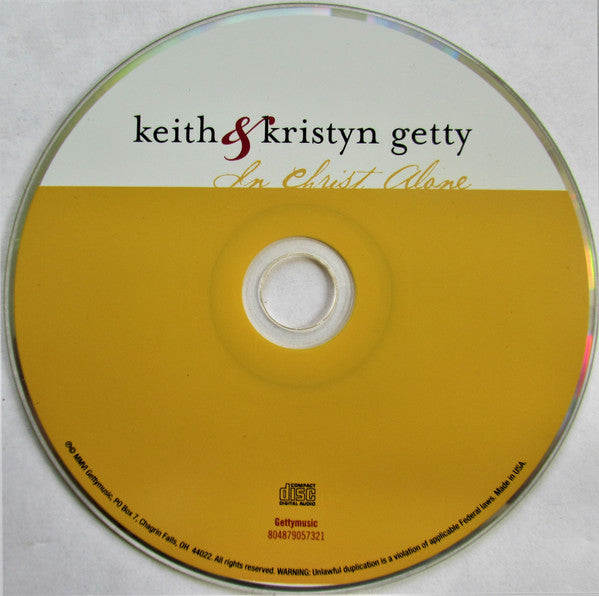 Keith & Kristyn Getty - In Christ Alone (CD) | Mint (M) Mint (M)-The Happy Cap