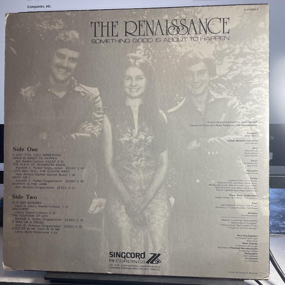 The Renaissance (5) - Something Good Is About To Happen (VINYL) | Excellent (EX) Excellent (EX)-The Happy Cap