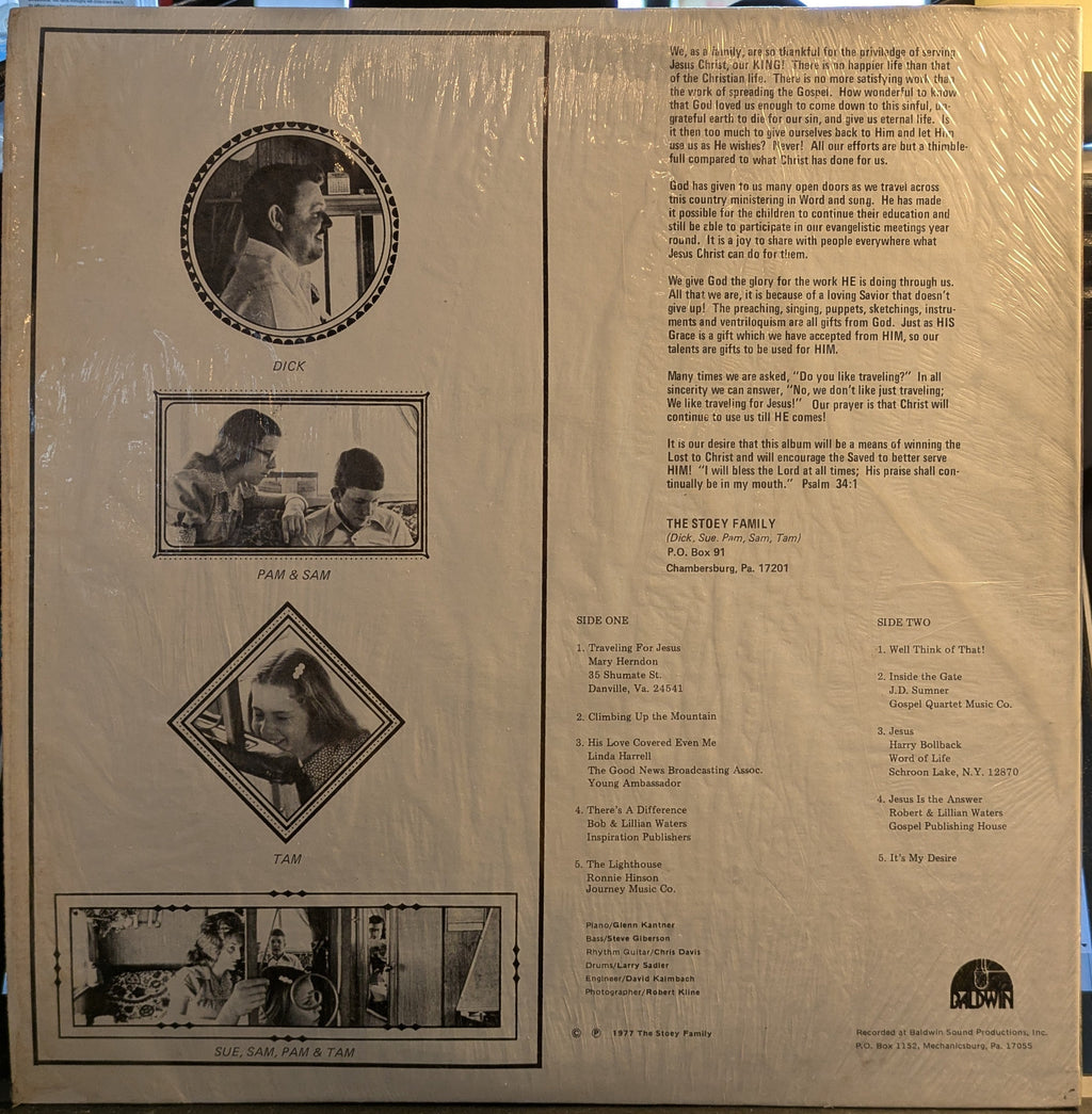 The Stoey Family - Traveling For Jesus (VINYL) | Near Mint (NM) Near Mint (NM)-The Happy Cap