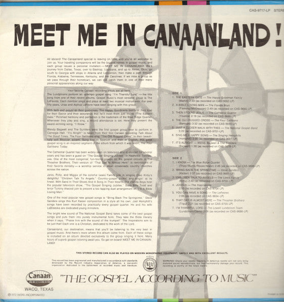 Various - Meet Me In Canaanland! (VINYL) | Near Mint (NM) Near Mint (NM)-The Happy Cap