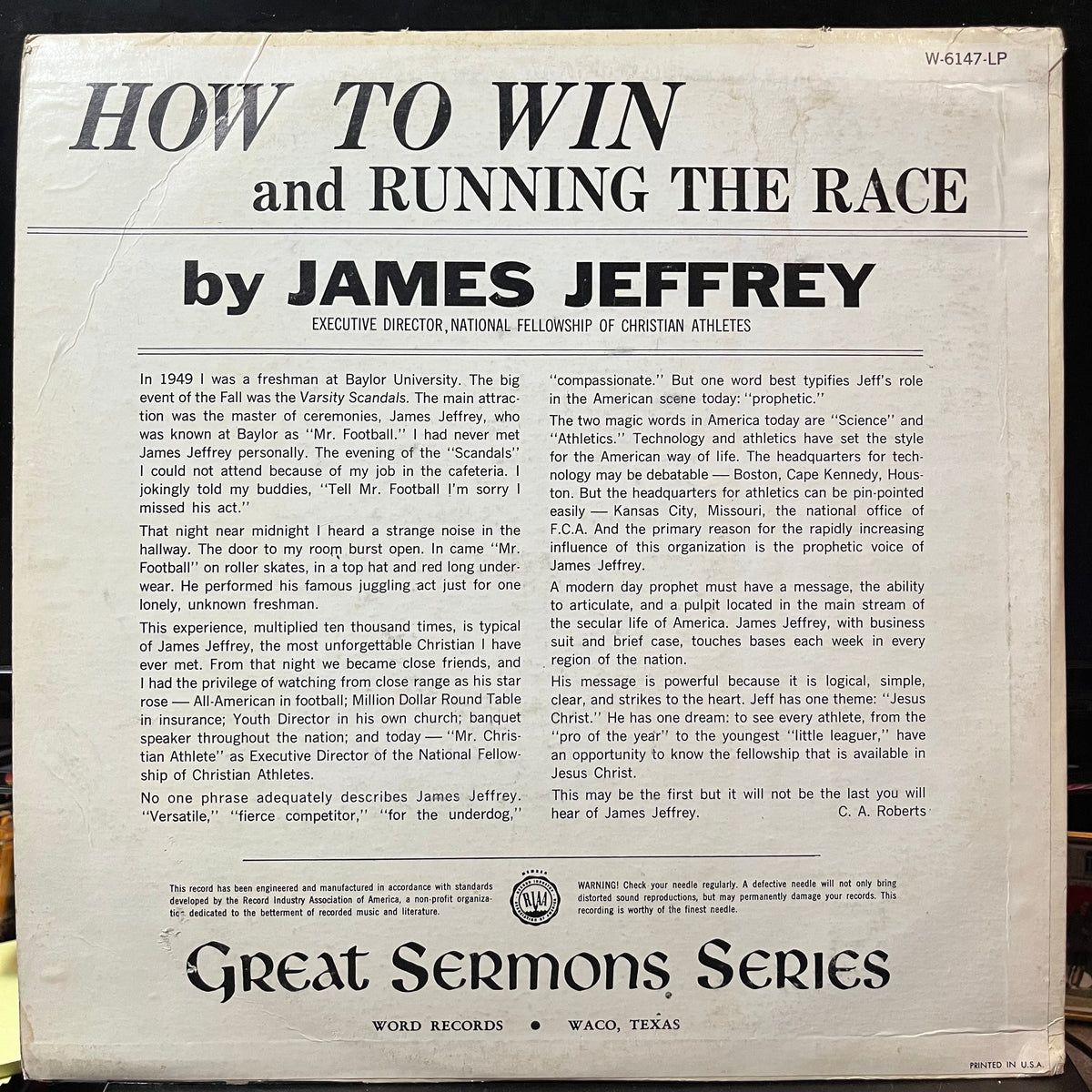 James Jeffrey - How To Win and Running The Race (VINYL) | Near Mint (NM or M-) Very Good (VG)-The Happy Cap