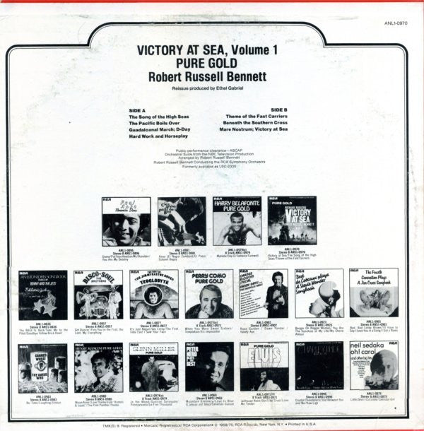 Richard Rodgers / Robert Russell Bennett / RCA Vic - Victory At Sea Volume I | Near Mint (NM) Very Good Plus (VG+)-The Happy Cap