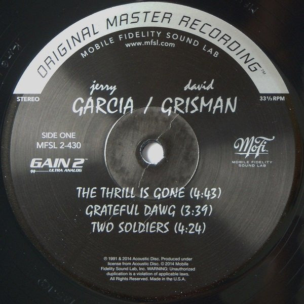 Jerry Garcia - Jerry Garcia / David Grisman | Mint (M) Mint (M)-The Happy Cap