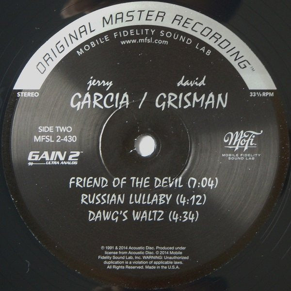 Jerry Garcia - Jerry Garcia / David Grisman | Mint (M) Mint (M)-The Happy Cap