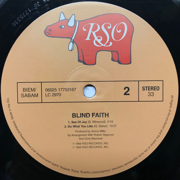 Blind Faith - Blind Faith (VINYL LP RSO 06025 17753167 2008) | NEW Mint (M) Excellent+ (EX+)-The Happy Cap