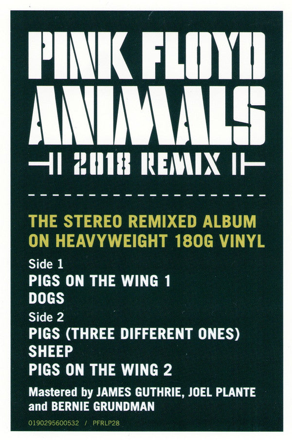 Pink Floyd - Animals (2018 Remix) *DISCOUNT COPY* | Mint (M) Mint (M)-The Happy Cap