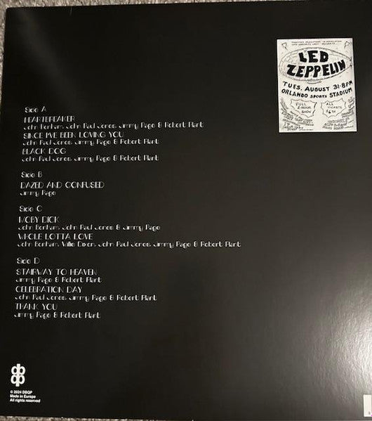 Live At Orlando Stadium, Florida August 31th 1971 (2xVINYL) | Mint (M) Mint (M)-The Happy Cap