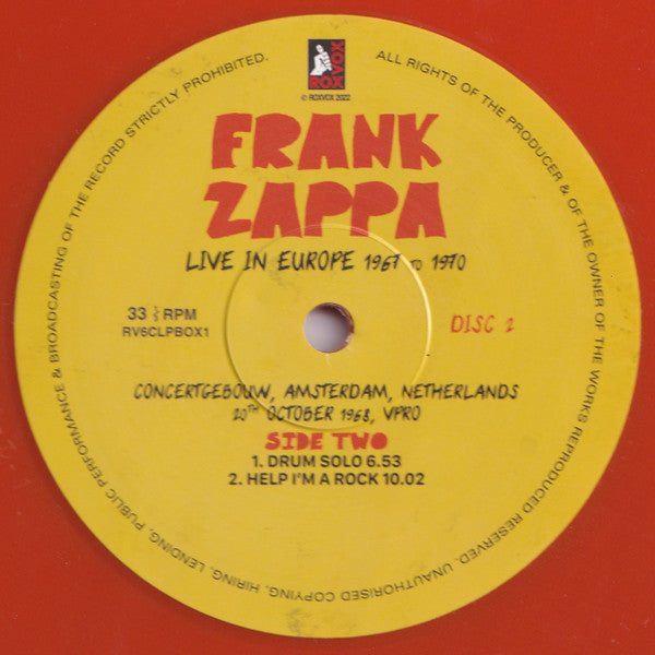 Frank Zappa - Live In Europe 1967 To 1970 (6XLP BOX* | Mint (M) Mint (M)-The Happy Cap
