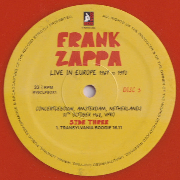 Frank Zappa - Live In Europe 1967 To 1970 (6XLP BOX* | Mint (M) Mint (M)-The Happy Cap