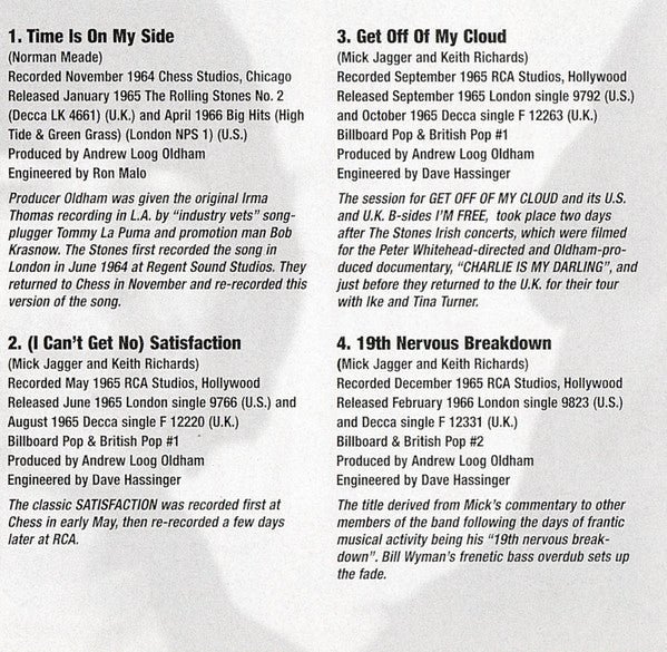The Very Best Of The Rolling Stones 1964-1971 (CD) | Mint (M) Near Mint (NM)-The Happy Cap