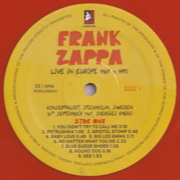 Frank Zappa - Live In Europe 1967 To 1970 (6XLP BOX* | Mint (M) Mint (M)-The Happy Cap