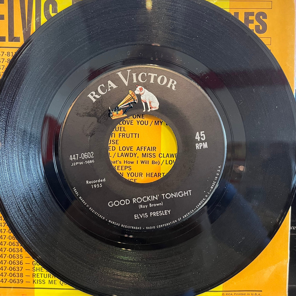 Elvis Presley - Good Rockin' Tonight / I Don't Care If The Sun Don't Shine | Excellent (EX) Excellent (EX)-The Happy Cap