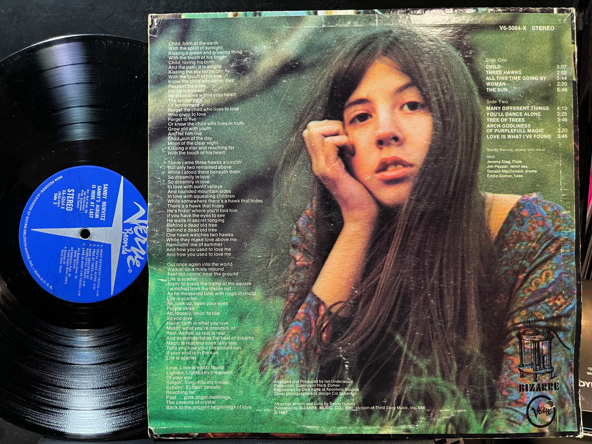 Sandy Hurwitz - Sandy's Album Is Here At Last (VINYL) | Excellent+ (EX+) Very Good (VG)-The Happy Cap