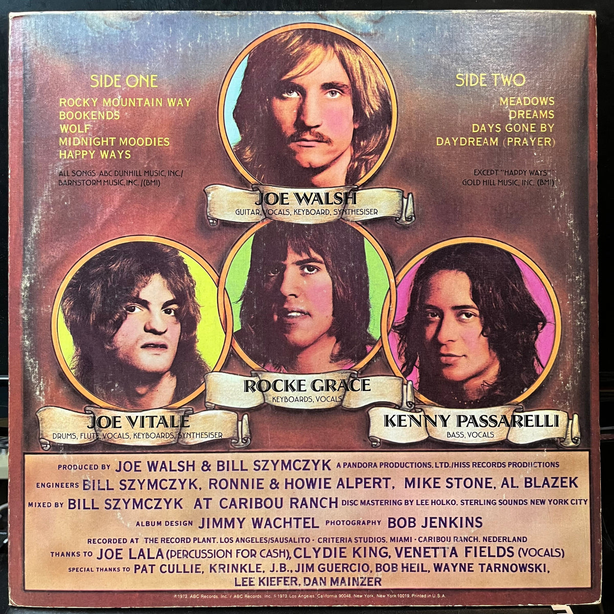 Joe Walsh - The Smoker You Drink, The Player You Get (VINYL LP ABC DUNHILL DSX-50140 1974) | USED Excellent (EX) Excellent (EX)-The Happy Cap