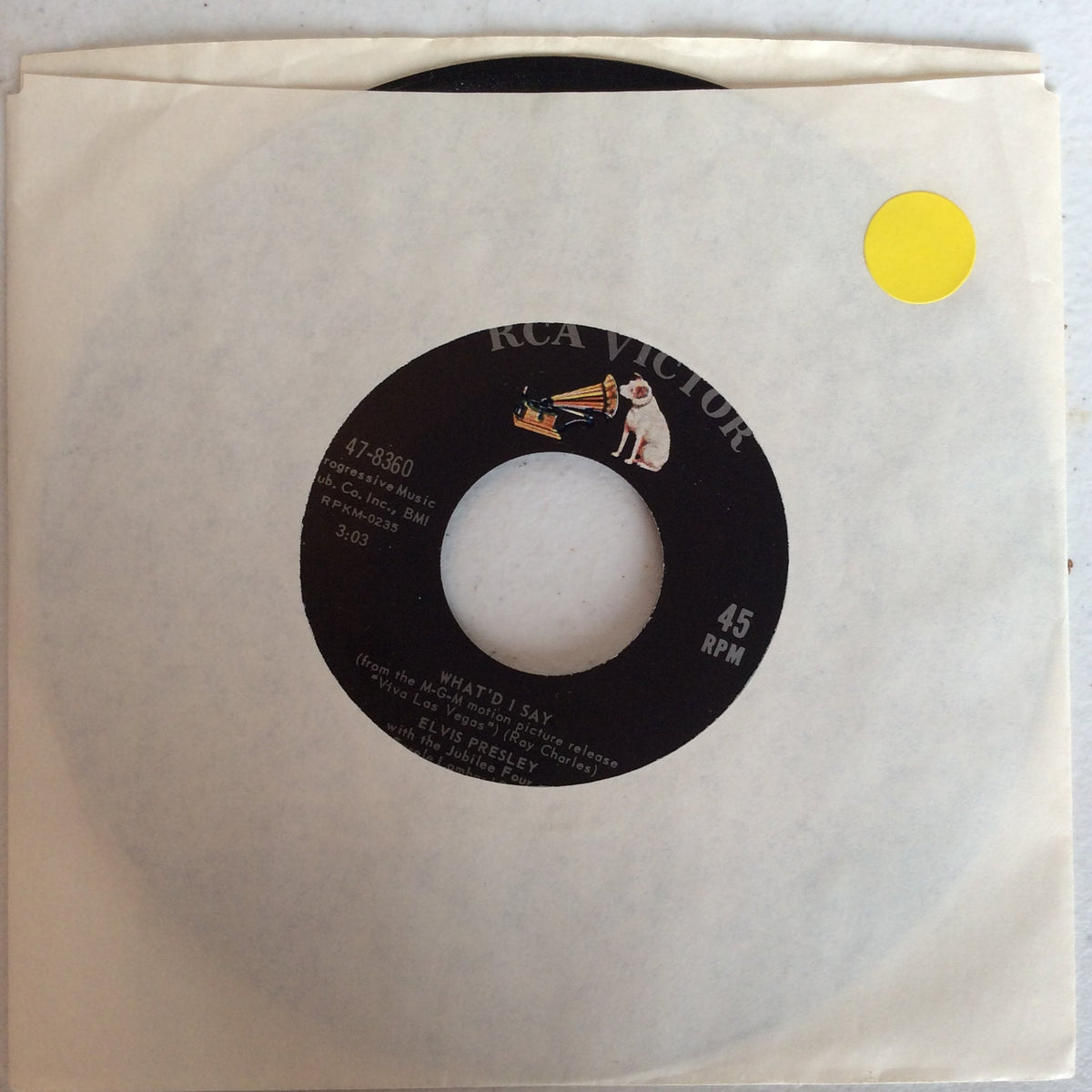 Elvis Presley - Viva Las Vegas / What'd I Say (7" VINYL) | Near Mint- (NM-) Very Good Plus (VG+)-The Happy Cap