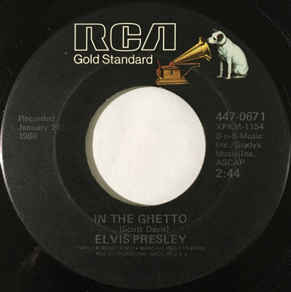 Elvis Presley - In The Ghetto | Near Mint (NM) Excellent (EX)-The Happy Cap
