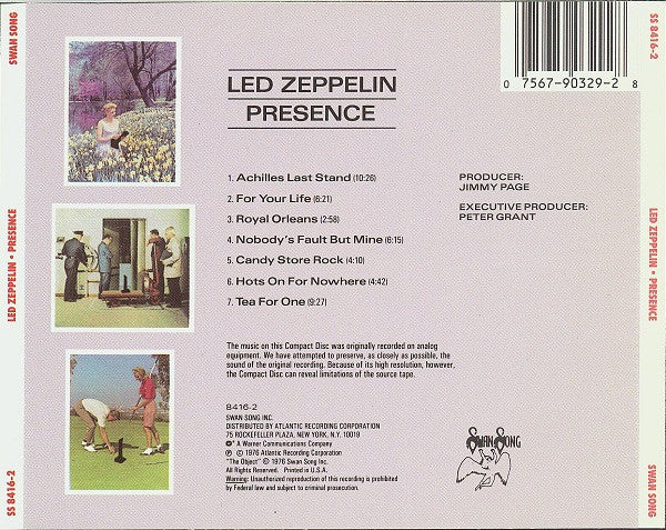 Led Zeppelin - Presence (CD) | Near Mint (NM) Near Mint (NM)-The Happy Cap
