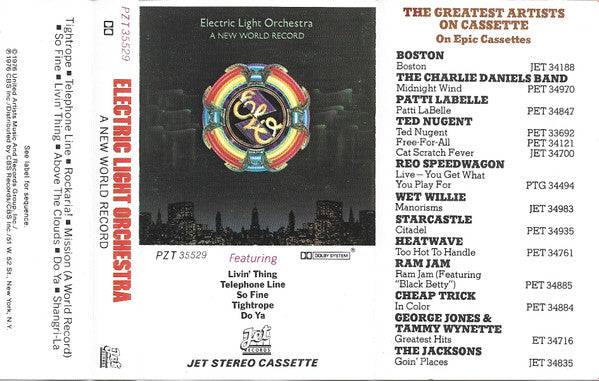Electric Light Orchestra - A New World Record *CASSETTE* | Near Mint (NM) Near Mint (NM)-The Happy Cap