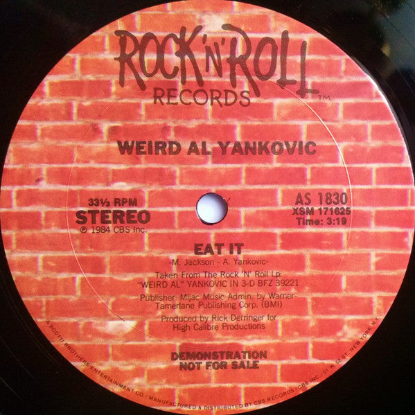 "Weird Al" Yankovic - Eat It (VINYL) | Near Mint (NM or M-) Generic-The Happy Cap