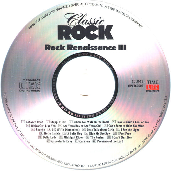 Various - Classic Rock - Rock Renaissance III *CD* | Near Mint (NM) Near Mint (NM)-The Happy Cap