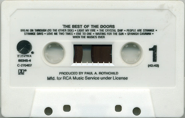 The Doors - The Best Of The Doors *REMASTERED/CASSETTE* | Near Mint (NM) Near Mint (NM)-The Happy Cap