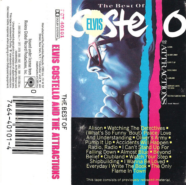 Elvis Costello & The Attractions - The Best Of Elvis Costello And The Attractions *CASSETTE* | Near Mint (NM) Near Mint (NM)-The Happy Cap