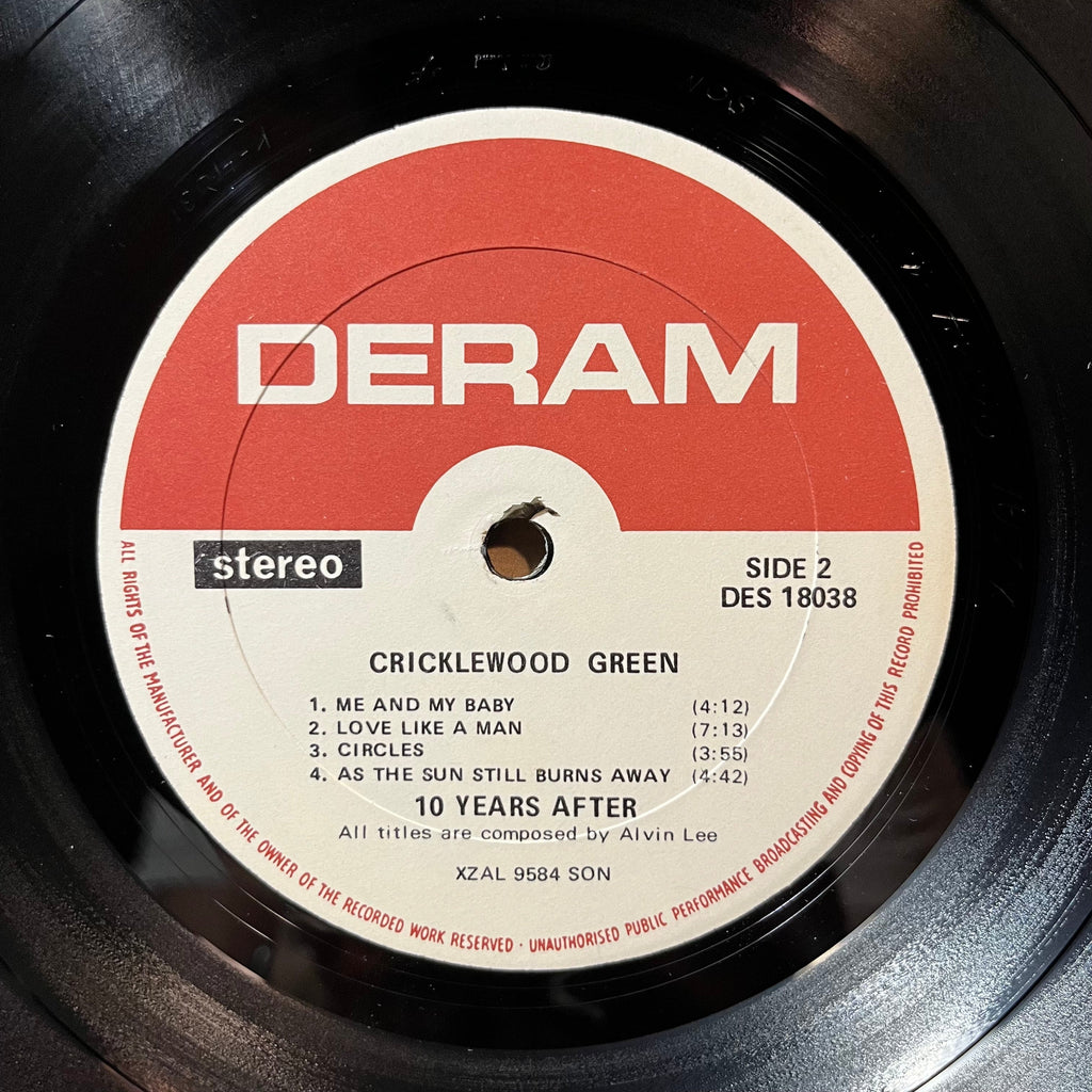 Ten Years After - Cricklewood Green (VINYL LP DERAM DES 18038 1970) | USED Near Mint (NM or M-) Very Good Plus (VG+)-The Happy Cap