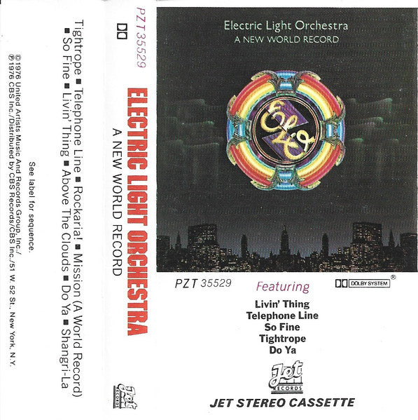 Electric Light Orchestra - A New World Record *CASSETTE* | Near Mint (NM) Near Mint (NM)-The Happy Cap