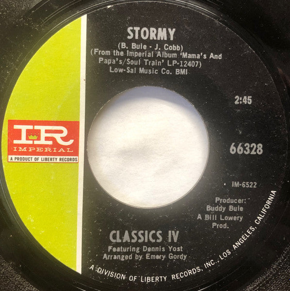 The Classics IV - Stormy / 24 Hours Of Loneliness (7" VINYL) | Near Mint (NM or M-)-The Happy Cap