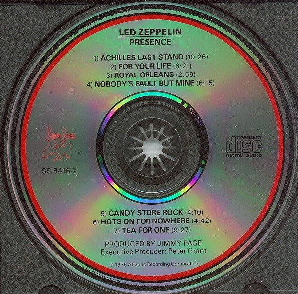 Led Zeppelin - Presence (CD) | Near Mint (NM) Near Mint (NM)-The Happy Cap