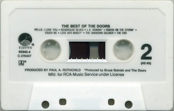 The Doors - The Best Of The Doors *REMASTERED/CASSETTE* | Near Mint (NM) Near Mint (NM)-The Happy Cap