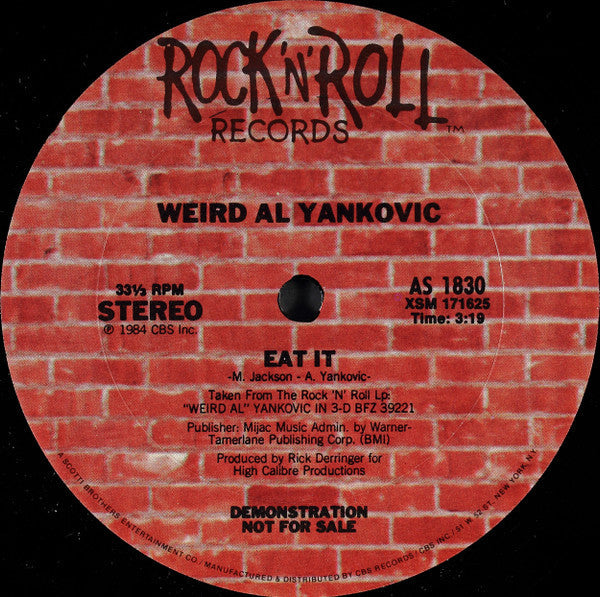 "Weird Al" Yankovic - Eat It (VINYL) | Near Mint (NM or M-) Generic-The Happy Cap
