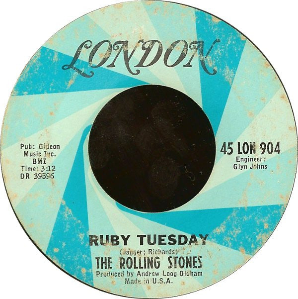 The Rolling Stones - Let's Spend The Night Together / Ruby Tuesday (7" VINYL) | Very Good Plus (VG+) Very Good Plus (VG+)-The Happy Cap
