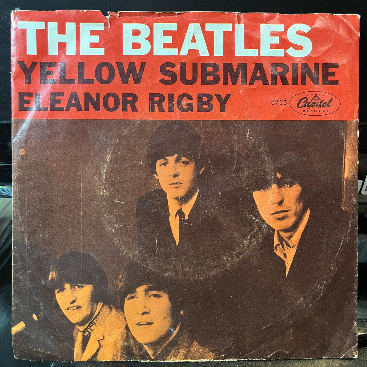 The Beatles - Yellow Submarine / Eleanor Rigby (VINYL 7") | Excellent (EX) Very Good Plus (VG+)-The Happy Cap