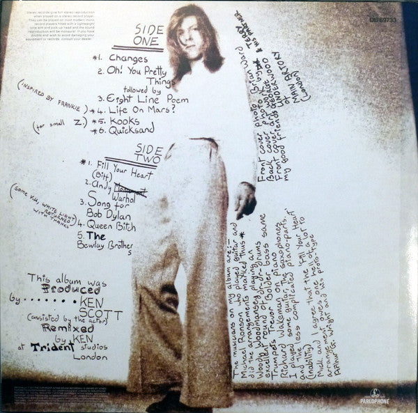 David Bowie - Hunky Dory | Mint (M) Mint (M)-The Happy Cap