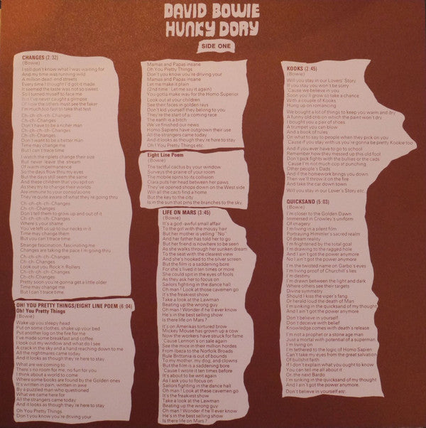 David Bowie - Hunky Dory | Mint (M) Mint (M)-The Happy Cap