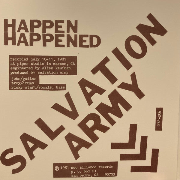 Salvation Army - Mind Gardens (7" VINYL) | Mint (M) Mint (M)-The Happy Cap