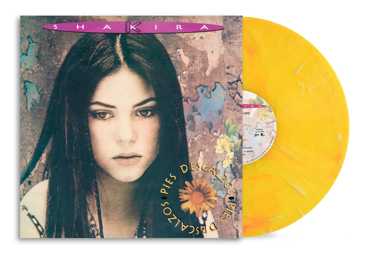 Shakira - Pies Descalzos (30Th Anniversary Vibrant Yellow W/Red Swirl Marble Colored Vinyl) |-The Happy Cap
