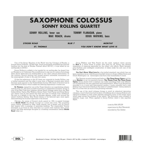 Sonny Rollins - Saxophone Colossus | Mint (M) Mint (M)-The Happy Cap